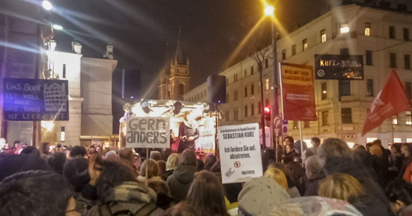 Demo für leistbares Wohnen in Wien; Foto: MVÖ
